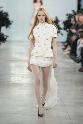 Milan, Italy: Milan, Milan Women s Fashion Week: Fall Winter 2025 26 - Women s Fashion, Fall Winter 2025 26 - Blumarine fashion show - catwalk in the photo: Model Milan Italy  - ZUMAp169 20250227_zea_p169_454 Copyright: xRiccardoxGIordanox