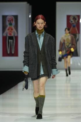 Milan, Milan Women s Fashion Week: Fall Winter 2025 26 - Preview Show - catwalk Milan, Milan Women s Fashion Week: Fall Winter 2025 26 - Women s Fashion, Fall Winter 2025 26 - Anteprima fashion show - catwalk in the photo: Model MILAN Italy  Copyright: xIPA ABACAx