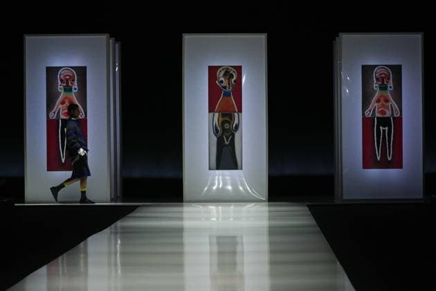 Milan, Italy: Milan, Milan Women s Fashion Week: Fall Winter 2025 26 - Women s Fashion, Fall Winter 2025 26 - Anteprima fashion show - catwalk in the photo: Model Milan Italy  - ZUMAp169 20250227_zea_p169_505 Copyright: xRiccardoxGIordanox