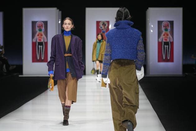 Milan, Italy: Milan, Milan Women s Fashion Week: Fall Winter 2025 26 - Women s Fashion, Fall Winter 2025 26 - Anteprima fashion show - catwalk in the photo: Model Milan Italy  - ZUMAp169 20250227_zea_p169_524 Copyright: xRiccardoxGIordanox