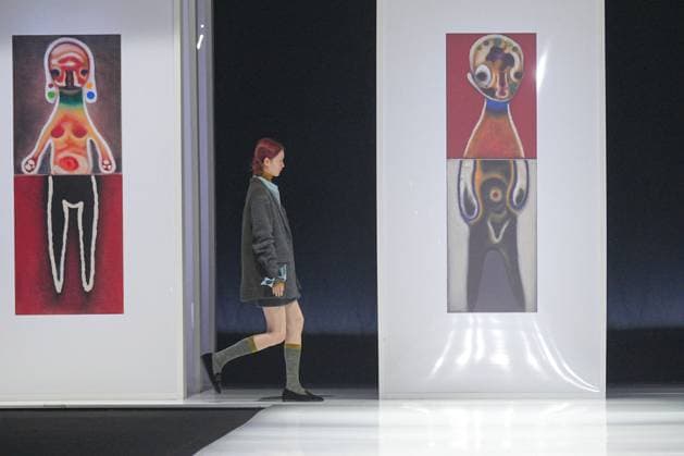 Milan, Milan Women s Fashion Week: Fall Winter 2025 26 - Preview Show - catwalk Milan, Milan Women s Fashion Week: Fall Winter 2025 26 - Women s Fashion, Fall Winter 2025 26 - Anteprima fashion show - catwalk in the photo: Model MILAN Italy  Copyright: xIPA ABACAx