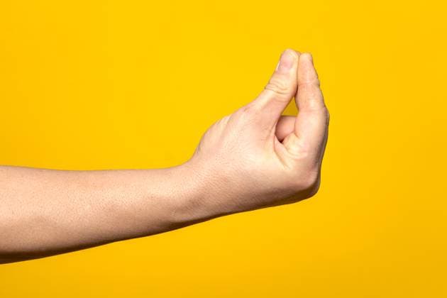 Close-up of a stout man s hand making the Italian gesture of ma que cosa face, isolated on yellow background , 51272392.jpg, italian, arm, thumb, human, gesturing, person, sign, communication, showing, closeup, concept, male, man, finger, isolated, gesture, hand, background, symbol, wrist, natural, signal, hand sign, interaction, caucasian, skin, together, one, sicily, movement, sicily hand gesture, palm, people, italian hand gesture, touch, italian culture, swear, business, adult, angry, message, expression, fingers, body, want, italy RECORD DATE NOT STATED