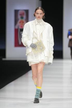 Milan, Italy: Milan, Milan Women s Fashion Week: Fall Winter 2025 26 - Women s Fashion, Fall Winter 2025 26 - Anteprima fashion show - catwalk in the photo: Model Milan Italy  - ZUMAp169 20250227_zea_p169_535 Copyright: xRiccardoxGIordanox