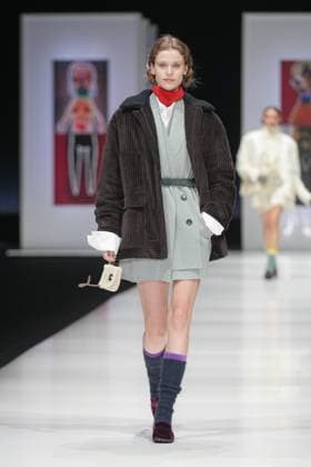 Milan, Italy: Milan, Milan Women s Fashion Week: Fall Winter 2025 26 - Women s Fashion, Fall Winter 2025 26 - Anteprima fashion show - catwalk in the photo: Model Milan Italy  - ZUMAp169 20250227_zea_p169_554 Copyright: xRiccardoxGIordanox