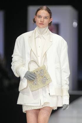 Milan, Milan Women s Fashion Week: Fall Winter 2025 26 - Preview Show - catwalk Milan, Milan Women s Fashion Week: Fall Winter 2025 26 - Women s Fashion, Fall Winter 2025 26 - Anteprima fashion show - catwalk in the photo: Model MILAN Italy  Copyright: xIPA ABACAx