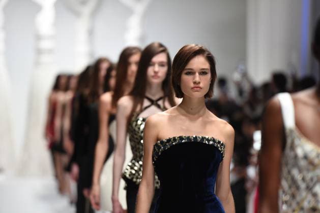 February 27, 2025, Milan, Italy: Models walks the runway at the Genny Fashion Show during Milan Fashion Week Milan Italy - ZUMAs232 20250227_zip_s232_022 Copyright: xErvinxShulkux