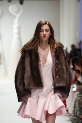 February 27, 2025, Milan, Italy: Model walk the runway at the Genny Fashion Show during Milan Fashion Week Milan Italy - ZUMAs232 20250227_zip_s232_036 Copyright: xErvinxShulkux