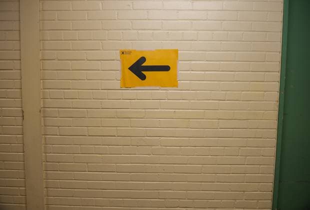 February 27, 2025, Etobicoke, On, Canada: An Elections Ontario voting sign is shown at a polling station inside Westmount Junior School in Etobicoke, Ont., on Thursday, February 27, 2025. Etobicoke Canada  - ZUMAc35_ 20250227_zaf_c35_025 Copyright: xLauraxProctorx