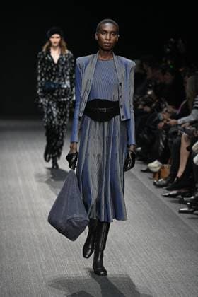 Milan, Milan Women s Fashion Week: Fall Winter 2025 - Women s Fashion, Fall Winter 2025.- Emporio Armani fashion show - guests in the photo: model  Copyright: xSimonaxChiocciax xipa-agency.netx xSimonaxChiocciax IPA_Agency_IPA54654139