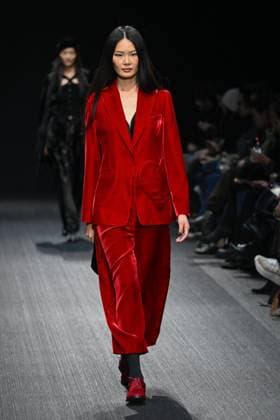 Milan, Italy: Milan, Milan Women s Fashion Week: Fall Winter 2025 - Women s Fashion, Fall Winter 2025.- Emporio Armani fashion show - guests in the photo: model Milan Italy  - ZUMAp169 20250227_zea_p169_762 Copyright: xSimonaxChiocciax