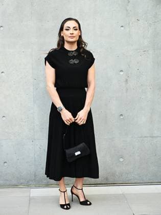 Milan, Milan Women s Fashion Week: Fall Winter 2025 26 - Emporio Armani Fashion Show - Catwalk Milan, Milan Women s Fashion Week: Fall Winter 2025 26 - Emporio Armani fashion show - catwalk - In the photo: Dorothea Wierer -  Copyright: xIPA ABACAx