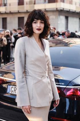 Milan, Milan Women s Fashion Week: Fall Winter 2025 - Women s Fashion, Fall Winter 2025 - Max Mara Fashion Show - Arrivals. In the photo: Greta Ferro (Model and actress)  Copyright: xAlessandroxBremecx xipa-agency.netx xx IPA_Agency_IPA54656312