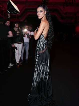 Milan, Milan Women s Fashion Week: Fall Winter 2025 26 - Roberto Cavalli Fashion Show - front row Milan, Milan Women s Fashion Week: Fall Winter 2025 26 - Roberto Cavalli fashion show - front row - In the photo: Desiree Popper Milan Italy  Copyright: xIPA ABACAx