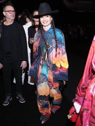 Milan, Milan Women s Fashion Week: Fall Winter 2025 26 - Roberto Cavalli Fashion Show - front row Milan, Milan Women s Fashion Week: Fall Winter 2025 26 - Roberto Cavalli fashion show - front row - In the photo: Ángela Rozas Saiz aka Madame de Rosa Milan Italy  Copyright: xIPA ABACAx