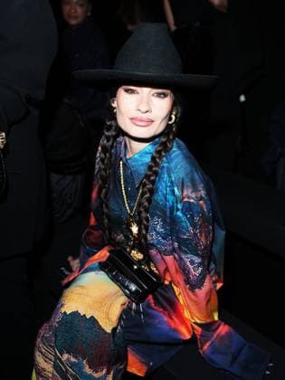 Milan, Milan Women s Fashion Week: Fall Winter 2025 26 - Roberto Cavalli Fashion Show - front row Milan, Milan Women s Fashion Week: Fall Winter 2025 26 - Roberto Cavalli fashion show - front row - In the photo: Ángela Rozas Saiz aka Madame de Rosa Milan Italy  Copyright: xIPA ABACAx