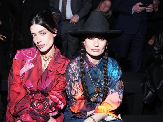 Entertainment Bilder des Tages Milan, Milan Women s Fashion Week: Fall Winter 2025 26 - Roberto Cavalli Fashion Show - front row Milan, Milan Women s Fashion Week: Fall Winter 2025 26 - Roberto Cavalli fashion show - front row - In the photo: Ángela Rozas Saiz aka Madame de Rosa and Aida Domenech aka Dulceida Milan Italy  Copyright: xIPA ABACAx