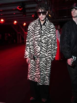 Milan, Italy: Milan, Milan Women s Fashion Week: Fall Winter 2025 26 - Roberto Cavalli fashion show - front row - In the photo: Michele Bravi Milan Italy  - ZUMAp169 20250227_zea_p169_1100 Copyright: xRiccardoxGiordanox