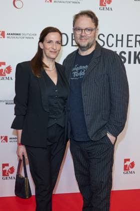 Ulrike Frank with husband Marc Schubring German Music Writers Prize 2025 at the Hotel Ritz Carlton in Berlin on 27 February 2025 German Music Writers Prize 2025