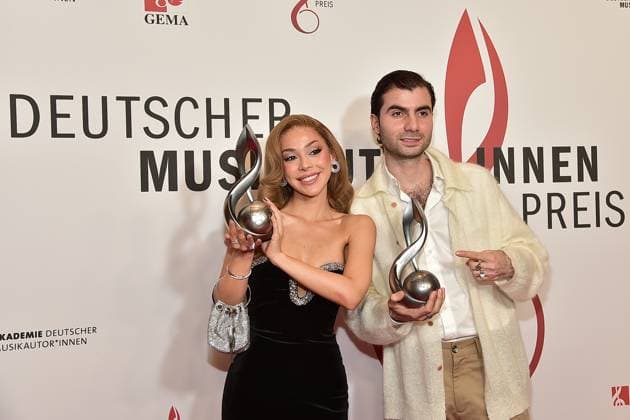 16 MusikAutorenPreis 2025 Most successful work, WUNDER, Ayliva, real name Elif Akar, Berken Dogan aka Berky, music producer at the 16 MusikAutorenPreis 2025 at the Hotel Ritz Charlton in Berlin, on 27 02 2025 Photopress Mueller