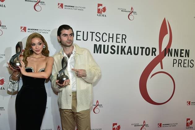 16 MusikAutorenPreis 2025 Most successful work, WUNDER, Ayliva, real name Elif Akar, Berken Dogan aka Berky, music producer at the 16 MusikAutorenPreis 2025 at the Hotel Ritz Charlton in Berlin, on 27 02 2025 Photopress Mueller