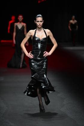 Milan, Italy: Milan, Milan Women s Fashion Week: Fall Winter 2025 - Women s Fashion, Fall Winter 2025.- Roberto Cavalli fashion show - catwalk in the photo: model Milan Italy  - ZUMAp169 20250228_zea_p169_045 Copyright: xSimonaxChiocciax