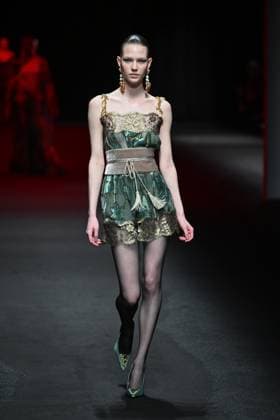 Milan, Italy: Milan, Milan Women s Fashion Week: Fall Winter 2025 - Women s Fashion, Fall Winter 2025.- Roberto Cavalli fashion show - catwalk in the photo: model Milan Italy  - ZUMAp169 20250228_zea_p169_052 Copyright: xSimonaxChiocciax