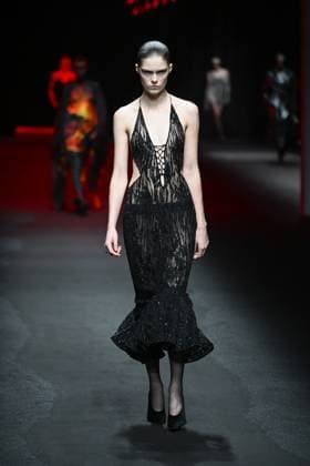Milan, Italy: Milan, Milan Women s Fashion Week: Fall Winter 2025 - Women s Fashion, Fall Winter 2025.- Roberto Cavalli fashion show - catwalk in the photo: model Milan Italy  - ZUMAp169 20250228_zea_p169_067 Copyright: xSimonaxChiocciax