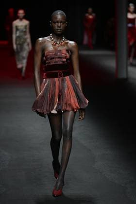 Milan, Italy: Milan, Milan Women s Fashion Week: Fall Winter 2025 - Women s Fashion, Fall Winter 2025.- Roberto Cavalli fashion show - catwalk in the photo: model Milan Italy  - ZUMAp169 20250228_zea_p169_113 Copyright: xSimonaxChiocciax