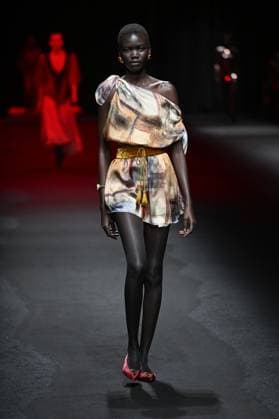 Milan, Italy: Milan, Milan Women s Fashion Week: Fall Winter 2025 - Women s Fashion, Fall Winter 2025.- Roberto Cavalli fashion show - catwalk in the photo: model Milan Italy  - ZUMAp169 20250228_zea_p169_024 Copyright: xSimonaxChiocciax