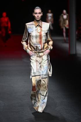 Milan, Italy: Milan, Milan Women s Fashion Week: Fall Winter 2025 - Women s Fashion, Fall Winter 2025.- Roberto Cavalli fashion show - catwalk in the photo: model Milan Italy  - ZUMAp169 20250228_zea_p169_026 Copyright: xSimonaxChiocciax