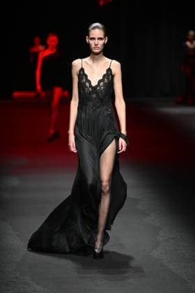 Milan, Italy: Milan, Milan Women s Fashion Week: Fall Winter 2025 - Women s Fashion, Fall Winter 2025.- Roberto Cavalli fashion show - catwalk in the photo: model Milan Italy  - ZUMAp169 20250228_zea_p169_037 Copyright: xSimonaxChiocciax