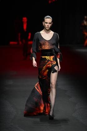 Milan, Italy: Milan, Milan Women s Fashion Week: Fall Winter 2025 - Women s Fashion, Fall Winter 2025.- Roberto Cavalli fashion show - catwalk in the photo: model Milan Italy  - ZUMAp169 20250228_zea_p169_060 Copyright: xSimonaxChiocciax
