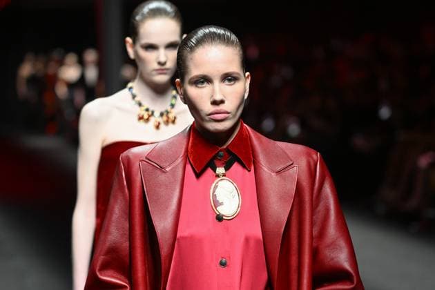 Milan, Italy: Milan, Milan Women s Fashion Week: Fall Winter 2025 - Women s Fashion, Fall Winter 2025.- Roberto Cavalli fashion show - catwalk in the photo: model Milan Italy  - ZUMAp169 20250228_zea_p169_063 Copyright: xSimonaxChiocciax