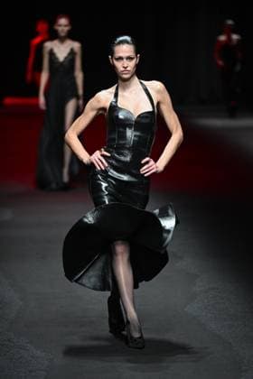 Milan, Italy: Milan, Milan Women s Fashion Week: Fall Winter 2025 - Women s Fashion, Fall Winter 2025.- Roberto Cavalli fashion show - catwalk in the photo: model Milan Italy  - ZUMAp169 20250228_zea_p169_069 Copyright: xSimonaxChiocciax