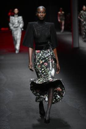 Milan, Italy: Milan, Milan Women s Fashion Week: Fall Winter 2025 - Women s Fashion, Fall Winter 2025.- Roberto Cavalli fashion show - catwalk in the photo: model Milan Italy  - ZUMAp169 20250228_zea_p169_077 Copyright: xSimonaxChiocciax