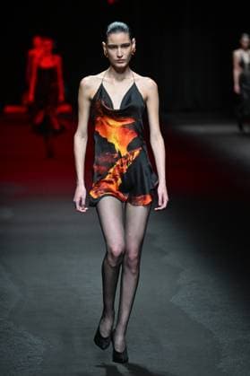 Milan, Italy: Milan, Milan Women s Fashion Week: Fall Winter 2025 - Women s Fashion, Fall Winter 2025.- Roberto Cavalli fashion show - catwalk in the photo: model Milan Italy  - ZUMAp169 20250228_zea_p169_082 Copyright: xSimonaxChiocciax