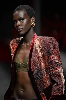 Milan, Italy: Milan, Milan Women s Fashion Week: Fall Winter 2025 - Women s Fashion, Fall Winter 2025.- Roberto Cavalli fashion show - catwalk in the photo: model Milan Italy  - ZUMAp169 20250228_zea_p169_102 Copyright: xSimonaxChiocciax