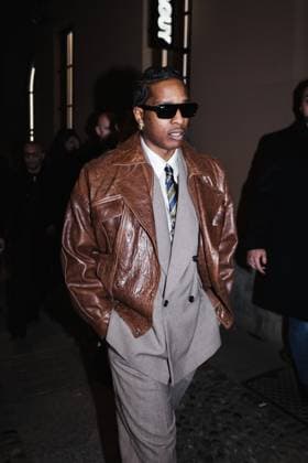 Milan, Italy: Milan, Milan Women s Fashion Week: Fall Winter 2025 - Women s Fashion, Fall Winter 2025 - RayBan Party - Arrivals. In the photo: ASAP Rocky (American rapper and first Creative Director of Ray-Ban) Milan Italy  - ZUMAp169 20250227_zea_p169_1376 Copyright: xAlessandroxBremecx