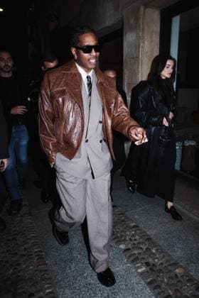 Milan, Italy: Milan, Milan Women s Fashion Week: Fall Winter 2025 - Women s Fashion, Fall Winter 2025 - RayBan Party - Arrivals. In the photo: ASAP Rocky (American rapper and first Creative Director of Ray-Ban) Milan Italy  - ZUMAp169 20250227_zea_p169_1378 Copyright: xAlessandroxBremecx