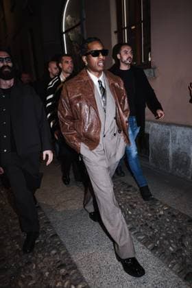Milan, Italy: Milan, Milan Women s Fashion Week: Fall Winter 2025 - Women s Fashion, Fall Winter 2025 - RayBan Party - Arrivals. In the photo: ASAP Rocky (American rapper and first Creative Director of Ray-Ban) Milan Italy  - ZUMAp169 20250227_zea_p169_1382 Copyright: xAlessandroxBremecx