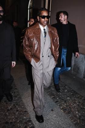 Milan, Italy: Milan, Milan Women s Fashion Week: Fall Winter 2025 - Women s Fashion, Fall Winter 2025 - RayBan Party - Arrivals. In the photo: ASAP Rocky (American rapper and first Creative Director of Ray-Ban) Milan Italy  - ZUMAp169 20250227_zea_p169_1384 Copyright: xAlessandroxBremecx