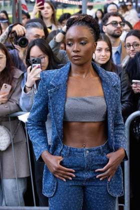 News - Emporio Armani - Arrivals - Milan Fashion Week - Womenswear Fall Winter 2025 2026 Kiki Layne is seen arriving at the Emporio Armani fashion show during the Milan Fashion Week - Womenswear Fall Winter 2025 2026 on February 27, 2025 in Milan, Italy. Photo: Cinzia Camela. MILAN Via Bergognone Italy Copyright: xCinziaxCamelax xLiveMediax LPN_1756656