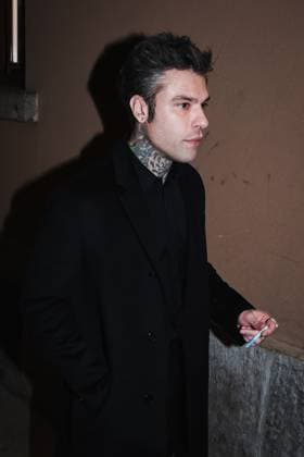 Milan, Italy: Milan, Milan Women s Fashion Week: Fall Winter 2025 - Women s Fashion, Fall Winter 2025 - RayBan Party - Arrivals. In the photo: Fedez (Rapper) Milan Italy  - ZUMAp169 20250227_zea_p169_1394 Copyright: xAlessandroxBremecx