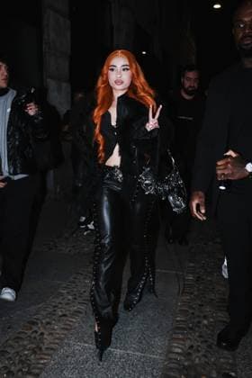 Milan, Italy: Milan, Milan Women s Fashion Week: Fall Winter 2025 - Women s Fashion, Fall Winter 2025 - RayBan Party - Arrivals. In the photo: Ice Spice (American Rapper) Milan Italy  - ZUMAp169 20250227_zea_p169_1416 Copyright: xAlessandroxBremecx