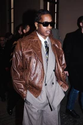 Milan, Milan Women s Fashion Week: Fall Winter 2025 - Ray-Ban Party - Arrivals - Arrivals Milan, Milan Women s Fashion Week: Fall Winter 2025 - Women s Fashion, Fall Winter 2025 - RayBan Party - Arrivals. In the photo: ASAP Rocky (American rapper and first Creative Director of Ray-Ban) Milan Italy  Copyright: xIPA ABACAx