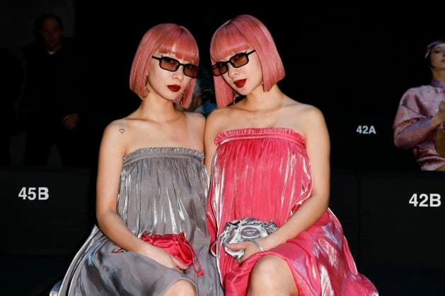 Entertainment Themen der Woche KW09 Entertainment Bilder des Tages MFW - Emporio Armani Photocall Ami and Aya Suzuki attends Emporio Armani’s fashion show during the Milan Fashion Week - Womenswear Fall Winter 2025 2026 on February 27, 2025 in Milan, Italy. Photo by Marco Piovanotto ABACAPRESS.COM Milan Italy  Copyright: xPiovanottoxMarco ABACAx