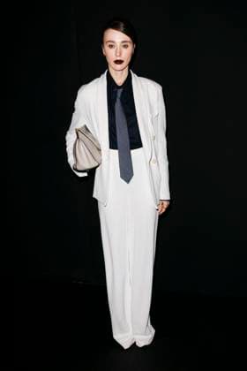 MFW - Emporio Armani Photocall Mary Leest attends Emporio Armani’s fashion show during the Milan Fashion Week - Womenswear Fall Winter 2025 2026 on February 27, 2025 in Milan, Italy. Photo by Marco Piovanotto ABACAPRESS.COM Milan Italy  Copyright: xPiovanottoxMarco ABACAx