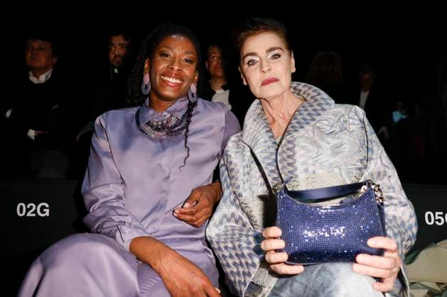 MFW - Emporio Armani Photocall Myriam Sylla, Antonia Dell’Atte attend Emporio Armani’s fashion show during the Milan Fashion Week - Womenswear Fall Winter 2025 2026 on February 27, 2025 in Milan, Italy. Photo by Marco Piovanotto ABACAPRESS.COM Milan Italy  Copyright: xPiovanottoxMarco ABACAx