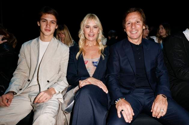 MFW - Emporio Armani Photocall Benicio Gravier, Valeria Mazza, Alejandro Gravier attend Emporio Armani’s fashion show during the Milan Fashion Week - Womenswear Fall Winter 2025 2026 on February 27, 2025 in Milan, Italy. Photo by Marco Piovanotto ABACAPRESS.COM Milan Italy  Copyright: xPiovanottoxMarco ABACAx