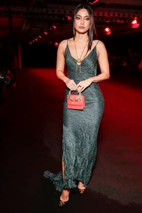 MFW - Roberto Cavalli Front Row MILAN, ITALY - FEBRUARY 27: Ambra Battilana Gutierrez attends Roberto Cavalli’s fashion show during the Milan Fashion Week - Womenswear Fall Winter 2025 2026 on February 27, 2025 in Milan, Italy. Photo by Marco Piovanotto ABACAPRESS.COM Milan Italy  Copyright: xPiovanottoxMarco ABACAx